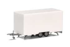 Herpa 054249 - H0 - Kofferanhänger 4,7m - weiß